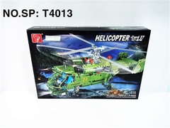 T4013  HỘP LOGO RÁP MÁY BAY TRỰC THĂNG 1800 MIẾNG   Helicopter
