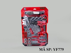 YF779  VỈ KỀM BÚA + KHOAN+ ỐC+ VÍT+ (ĐỎ)