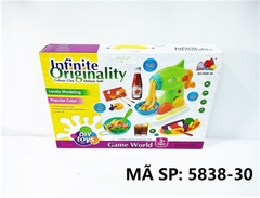 5838-30  HỘP ĐẤT SÉT LÀM MÌ + MÁY ÉP, 5 HŨ   Infinite Originality