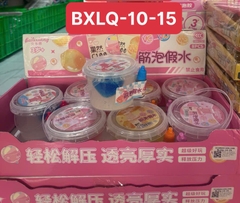 BLXQ-10-15 HỘP 8 HŨ SLIME GIỎ XÁCH TRÁI CÂY (4 KIỂU) BLXQ-08-15