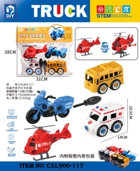 CXL900-117  TÚI XE TRỚN 4C ĐỦ MẪU + ỐC VÍT (TRỰC THĂNG, MOTO, BUS, CỨU THƯƠNG)