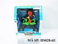 HS028-6E  HỘP XE MOTO ĐỊA HÌNH ĐIỀU KHIỂN 7 ĐỘNG TÁC, CÓ SẠC, CÓ NGƯỜI, TAY CẦM CẦN GẠT,  TL 1:18