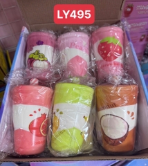 LY495 HỘP SQUISHY LY TRÀ SỮA 12 CÁI
