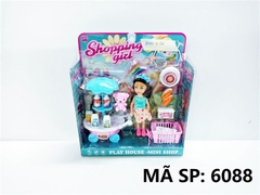6088  VỈ HỘP BẾP XE ĐẨY DÙ SỮA, NƯỚC NGỌT, GIỎ ĐỒ, GẤU + 1C BABY