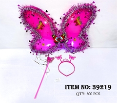 39219  TÚI CÁNH BƯỚM THIÊN THẦN KIM TUYẾN ĐÈN, GẬY, VƯƠNG MIỆN (OPP)