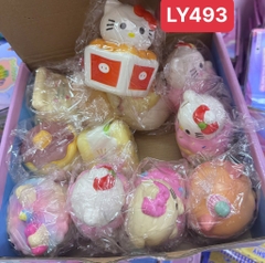 LY493 HỘP SQUISHY MÈO KITTY 12 CÁI