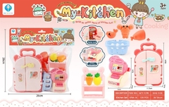 576A-14  TÚI BẾP TỦ LẠNH + MÁY TÍNH TIỀN SIÊU THỊ + GIỎ SIÊU THỊ + 1C KỆ SIÊU THỊ + RAU CỦ   576A-