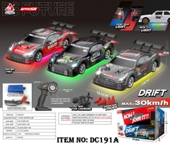 DC191A  HỘP XE HƠI CẢN SAU ĐIỀU KHIỂN 7 ĐỘNG TÁC, CẦN GẠT XOAY, 4 BÁNH XE, BIỂN BÁO, CÓ SẠC