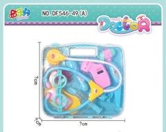 DF546-49A  HỘP VALI BÁC SĨ TAI NGHE, NHIỆT KẾ, KÍNH HIỂN VI, XÀ BÔNG