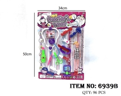 6939B  VỈ BÁC SĨ TAI NGHE, KHÂY THUỐC, BÚA, NHIỆT KẾ, KÉO + 1C BABY