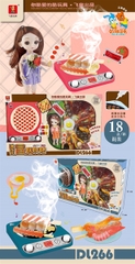 DL266  HỘP BẾP PIN HƠI NƯỚC NƯỚNG ĐƠN BBQ + 1C BÉ CHIBI