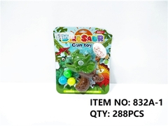 832A-1  VỈ BẮN BANH KHỦNG LONG 3 TRÁI + TRỨNG