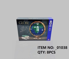 _01038  HỘP LOGO RÁP QUẢ ĐỊA CẦU 2514 MIẾNG ZHE GAO
