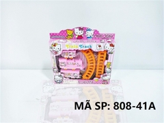 808-41A  HỘP ĐƯỜNG RAY XE LỬA PIN HELLO KITTY   Train Track   808-41