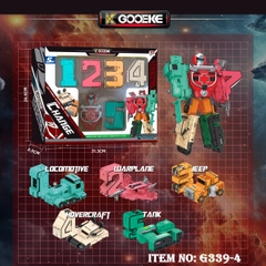 G339-4  HỘP RÁP ROBO BIẾN HÌNH XE CÔNG TRÌNH SỐ HỌC