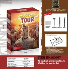 HD067  HỘP KHẢO CỔ CHIẾN BINH ĐẤT NUNG