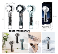 HR2600  HỘP QUẠT PIN CẦM TAY SÒ LẠNH + SẠC