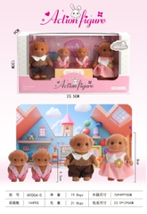 HY004-5  HỘP GIA ĐÌNH CHÓ 4C LÔNG NHUNG