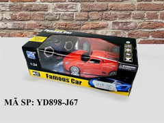 YD898-J67 HỘP XE HƠI ĐK 7 Đ.TÁC KHÔNG SẠC 1:24 (FAMOUS) BẠC