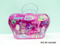 KZ2465  TÚI XÁCH TRANG ĐIỂM ( MÁY SẤY, GƯƠNG, LƯỢC, SON, BÔNG TAI, PHẤN) GIỎ XÁCH