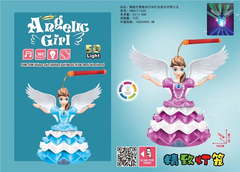 NR617-123A  BABY CÔNG CHUA TIÊN CÁNH ĐẦM TẦNG PIN NHẠC ĐÈN (LỒNG ĐÈN)