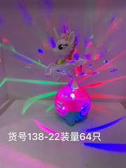 138-22  NGỰA PONY XOAY PIN NHẠC CHÂU XOAY ĐÈN (LỒNG ĐÈN)