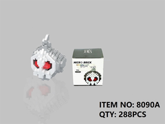 8090A  HỘP LOGO RÁP 3D POKEMON YOMAWARU (HỘP SỌ) 340 MIẾNG  Micro Brick