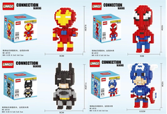 68100  HỘP LOGO RÁP 3D SN 4 MẪU (IRON MAN, NHỆN, BATMAN, CAPTIAN) MIẾNG MINI