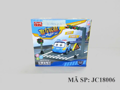 JC18006  HỘP LOGO RÁP XE CS ROBOCAR POLI 86 MIẾNG (XANH DƯƠNG)