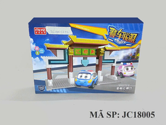 JC18005  HỘP LOGO RÁP XE CS ROBOCAR POLI 379 MIẾNG (XANH DƯƠNG)