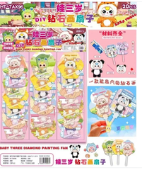 HT-TAX96 VỈ 20C ĐÍNH ĐÁ QUẠT BABY THREE
