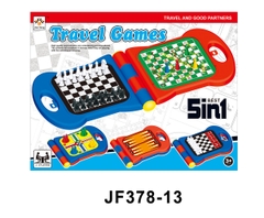 JF378-13  HỘP CỜ VUA, CỜ ĐAM, CÁ NGỰA, RẮN LEO THANG 5 IN 1