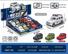 JW567-064  HỘP XE JEEP CẢNH SÁT TRỚN 12C ĐỦ MẪU