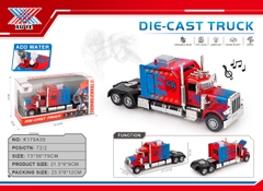 K179A30  HỘP XE CONTAINER SẮT MÔ HÌNH TRỚN PIN NÚT (ĐẦU KÉO)