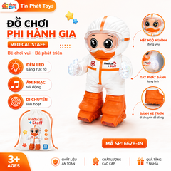 LD-6678-19 ROBO TRƯỢT BĂNG PIN NHẠC ĐÈN NHẢY DANCING