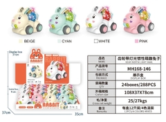 MH168-146  HỘP XE THỎ PIN NÚT ĐÈN BÁNH RĂNG 12C