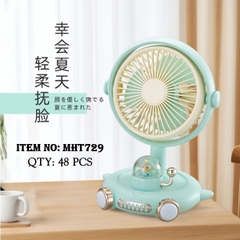 MHT729  HỘP QUẠT PIN ĐĨA BAY PIN ĐÈN + SẠC USB