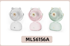 MLS6156A  HỘP QUẠT BÀN PIN TAI MÈO + SẠC USB