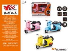 MY66-M1211  HỘP XE VESPA SẮT TRỚN PIN NÚT 1C