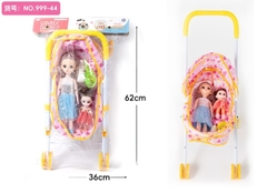 NO999-44  TÚI XE ĐẨY NÔI SẮT 2C BÉ GÁI + LẮC