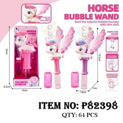 P82398  HỘP CÂY PHUN XÀ BÔNG PIN NGỰA PONY CÁNH 1 BÌNH
