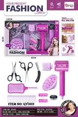 QY003  HỘP TRANG ĐIỂM LÀM TÓC, MÁY SẤY, LƯỢC, KÉO, DAO CẠO PIN