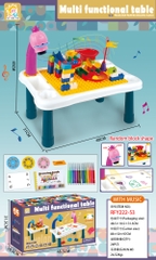 RFY222-53  HỘP BÀN LOGO RÁP CẦU TRƯỢT + BẢNG XÓA PIN ĐÈN CHIẾU HÌNH + VIẾT MÀU