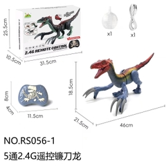 RS056-1  HỘP KHỦNG LONG ĐIỀU KHIỂN PHUN KHÓI, CÓ SẠC