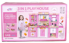 1234-7F  HỘP NHÀ BẾP PIN 3 IN 1 142 MIẾNG