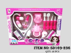 SD169-236  HỘP BÁC SĨ TAI NGHE, RĂNG KHỦNG LONG, THUỐC