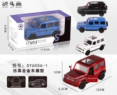 SY6056-1  HỘP XE HƠI JEEP SẮT MÔ HÌNH, MỞ CỬA