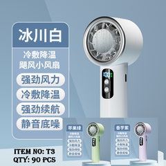 T3  HỘP QUẠT PIN CẦM TAY SÒ LẠNH + SẠC