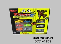 TH469  HỘP XE TRỚN 10C ĐỦ MẪU (XE HƠI, TÀU CANO, MOTO, MÁY BAY)