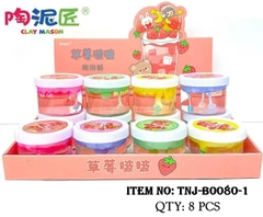 TNJ-B0080-1  HỘP 12 HŨ SLIME SỮA DÂU